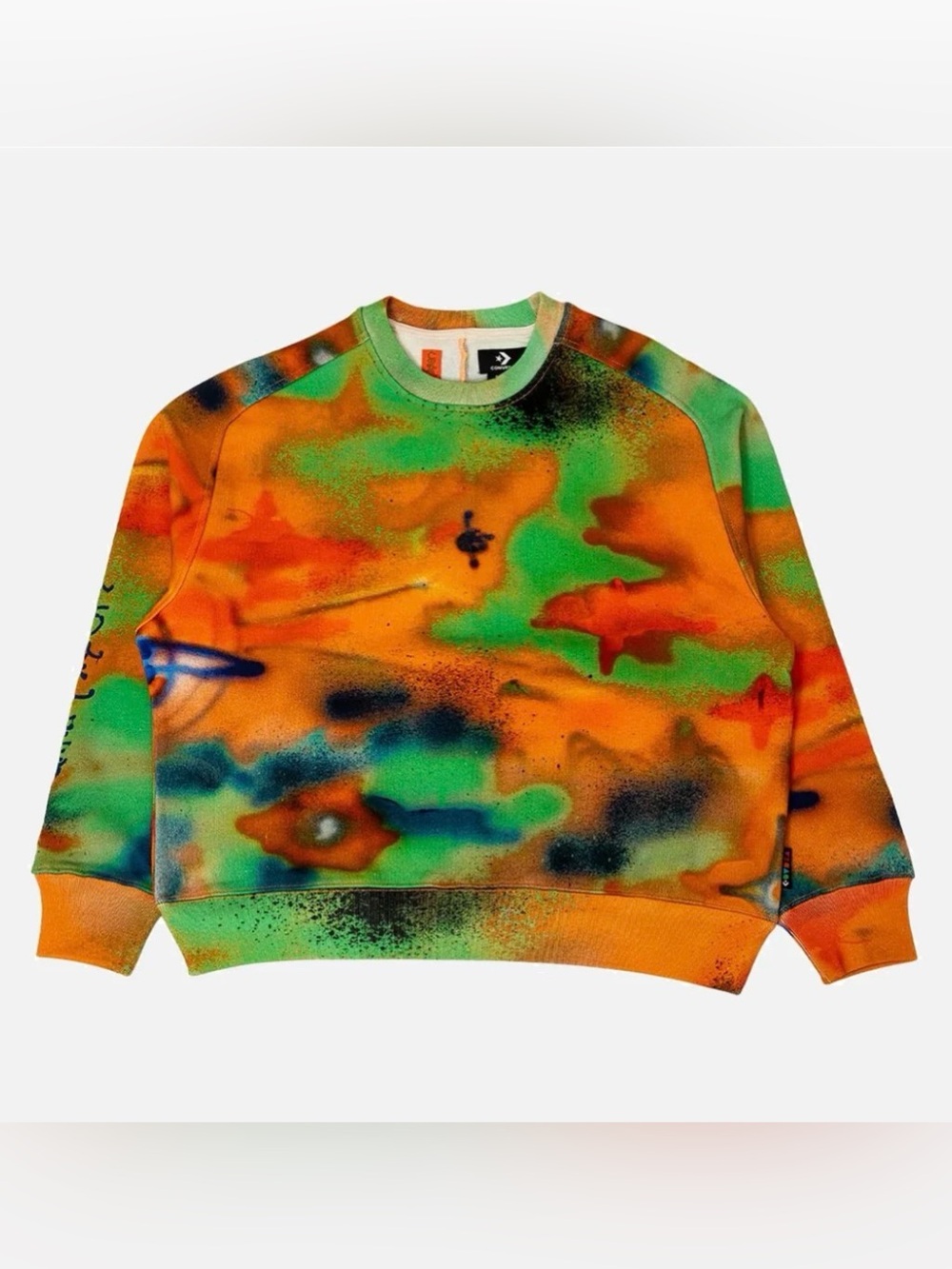 CONVERSE X COME TEES MEN SHAPES FLEECE CREW Like New size L-XL